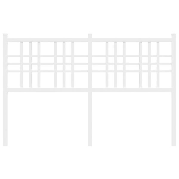 Cabeceira de cama 137 cm metal branco M 4