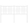 Cabeceira de cama 137 cm metal branco 4