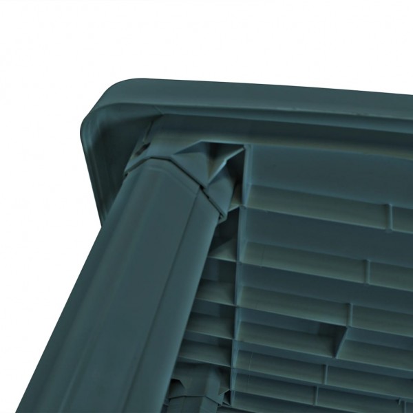 Mesa de jardín de plástico verde 101x68x72 cm M 4