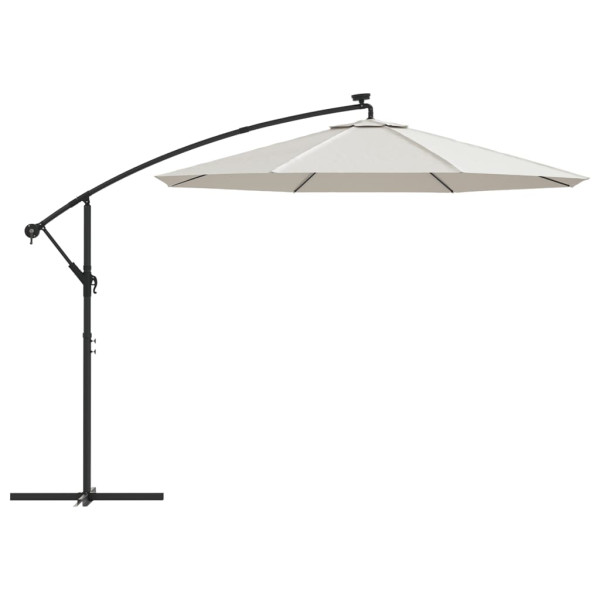 Tecido substituição p/ guarda-sol cantilever 350cm branco areia M 5
