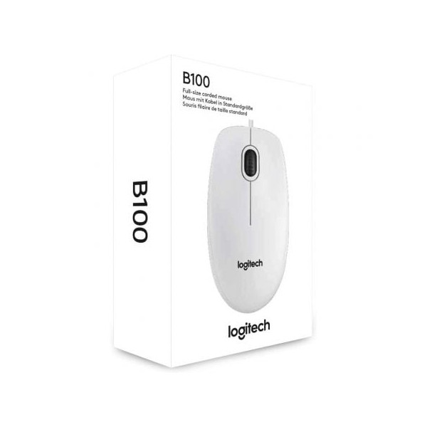 Rato com cabo logitech b100 - 3 botões - 800dpi - usb M 4
