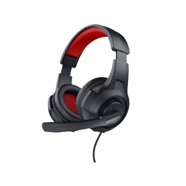 Auriculares Gaming con micrófono Trust Gaming 24785 negro y rojo D