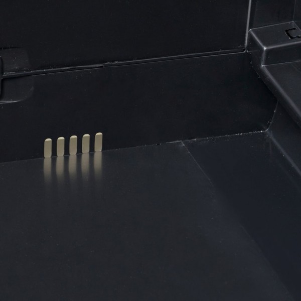 Armário de arrumação para jardim com 3 prateleiras preto M 5