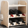 Botellero con tablero superior madera maciza pino 33x25x37 cm 1