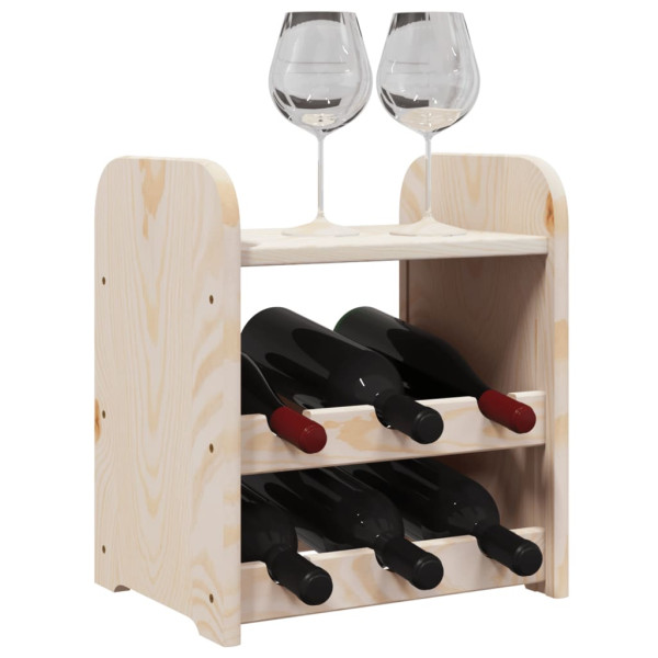 Botellero con tablero superior madera maciza pino 33x25x37 cm M 4