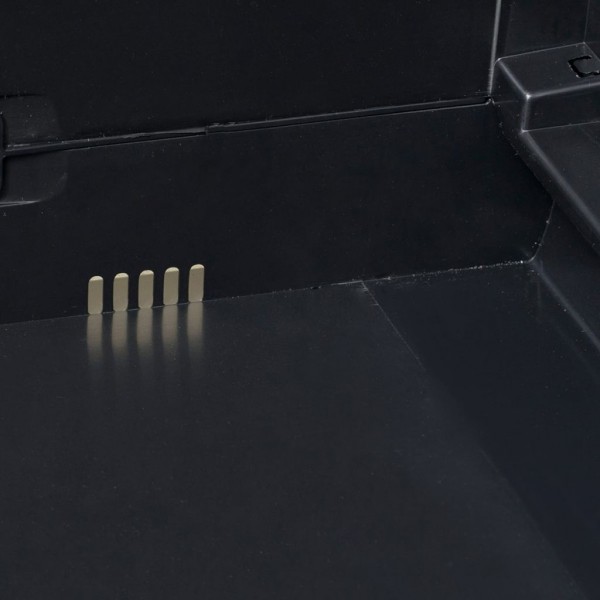 Armário de arrumação para jardim com 2 prateleiras preto M 5