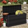 Caixa de arrumação para jardim 117x45x56 cm preto 3