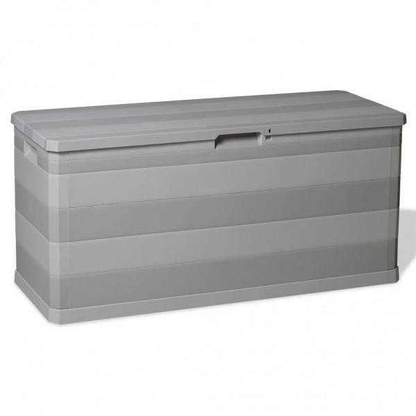 Caja de almacenamiento de jardín gris 117x45x56 cm D