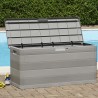 Caja de almacenamiento de jardín gris 117x45x56 cm 4