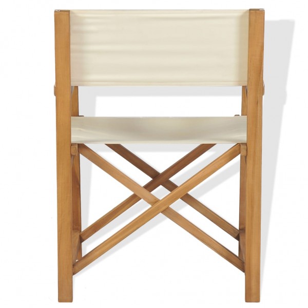 Silla de director plegable madera maciza de teca M 2