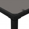 Set comedor de jardín 6 piezas y cojines ratán sintético negro 4