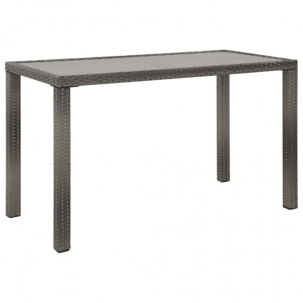 Set de comedor de jardín 6 pzas y cojines ratán sintético gris M 2