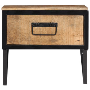 Mesa de cabeceira 40x35x40 cm madeira de mangueira maciça H