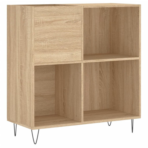 Mueble discos madera contrachapada roble Sonoma 84.5x38x89 cm M 2