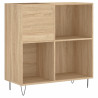 Mueble discos madera contrachapada roble Sonoma 84.5x38x89 cm 2