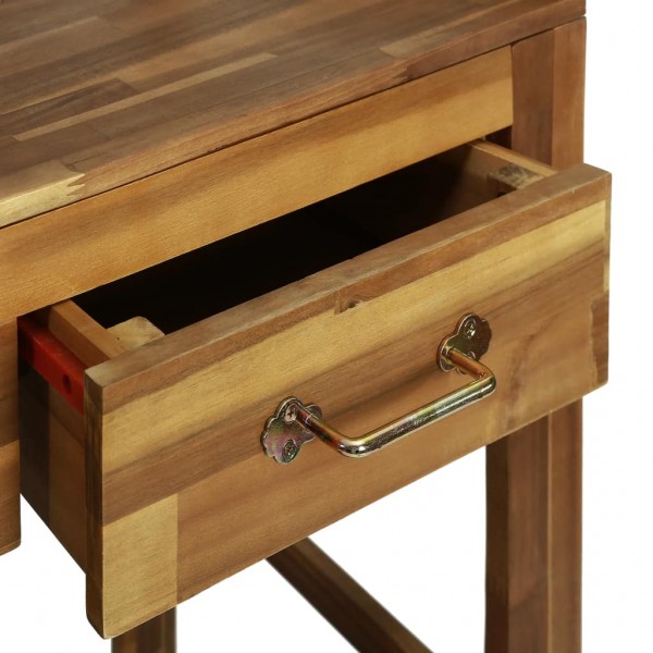 Carrito de cocina exterior madera maciza acacia 92x43.5x141.5cm M 5