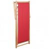 Silla de playa plegable de tela y estructura de madera roja 5