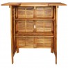 Mesa alta de bar de madera de acacia maciza 110x50x105 cm 4