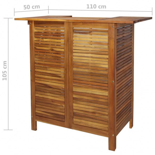 Set mesa de bar y sillas 3 piezas de madera de acacia maciza M 4