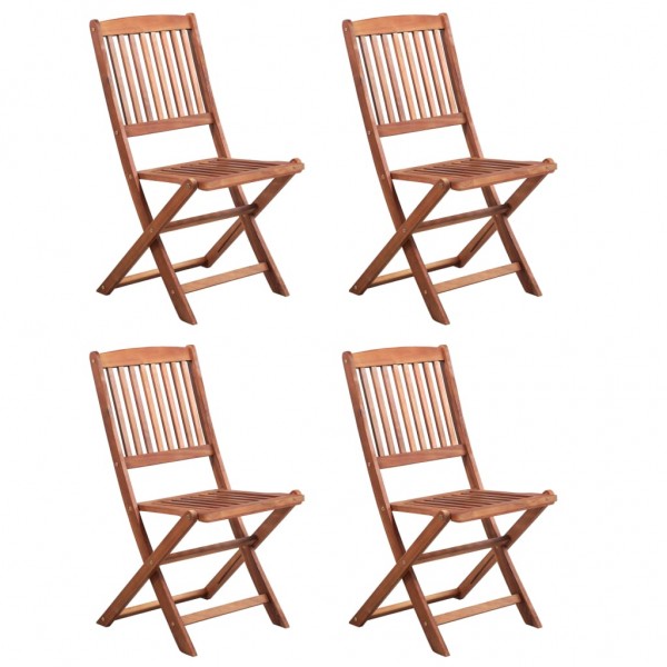 Set comedor de jardín plegable 5 piezas madera maciza de acacia M 5