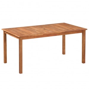 Set de comedor de jardín 7 pzas ratán sintético negro y marrón H