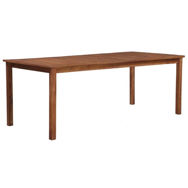 Mesa de jardín madera maciza de acacia 200x100x74 cm D