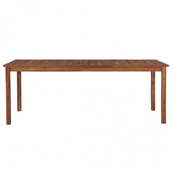 Mesa de jardín madera maciza de acacia 200x100x74 cm M 2