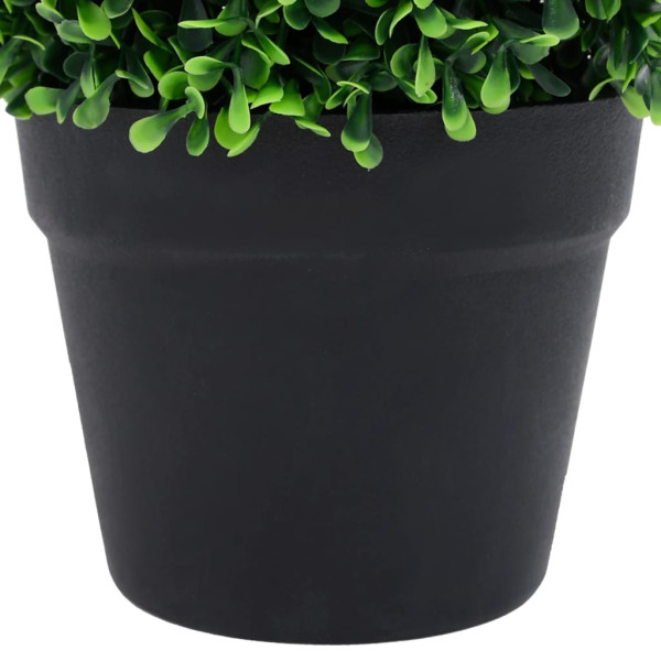 Plantas bolas de buxo artificiais c/ vasos 2 pcs 37 cm verde M 5