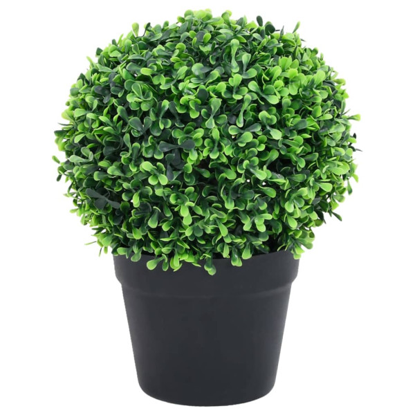 Plantas bolas de buxo artificiais c/ vasos 2 pcs 32 cm verde M 2