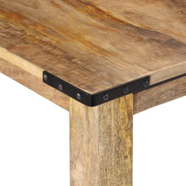 Mesa de comedor madera maciza de mango 160x80x75 cm M 5