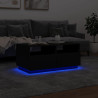 Mesa de centro com luzes LED 90x49x40 cm preto 5