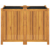 Vaso/floreira de jardim com forro 100x50x75 cm acácia maciça 4