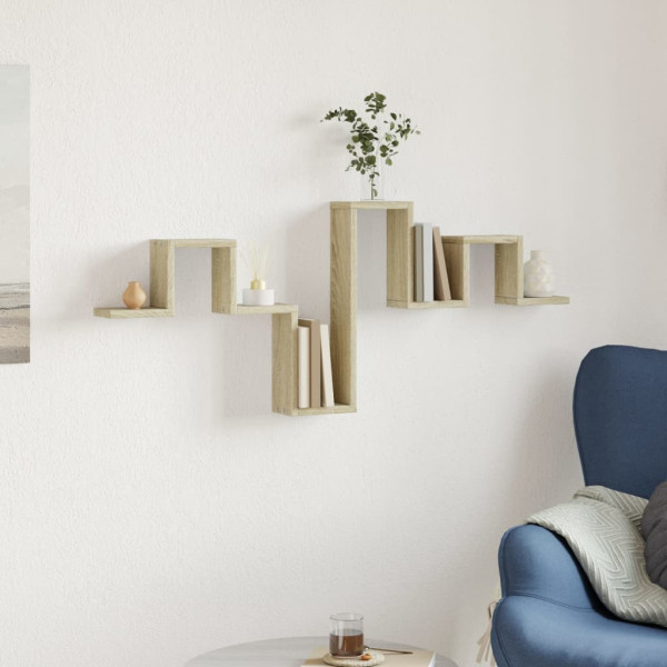 Estantería pared madera ingeniería roble Sonoma 104.5x10x43 cm M 3
