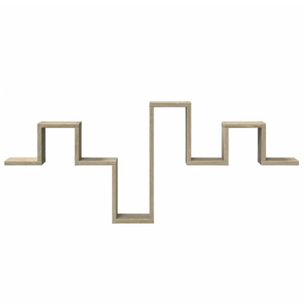 Estantería pared madera ingeniería roble Sonoma 104.5x10x43 cm M 5