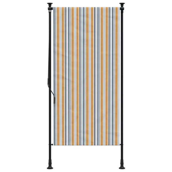 Estore de rolo exterior 120x270 cm tecido/aço amarelo e branco M 3