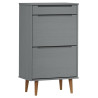 Zapatero MOLDE madera maciza de pino gris 59.5x35x103 cm 2