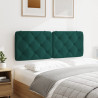 Cabecero de cama acolchado terciopelo verde oscuro 120 cm 4