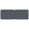 Cabecero de cama acolchado terciopelo gris oscuro 120 cm 5