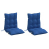 Cojines para silla respaldo bajo 2 uds tela Oxford azul real 3