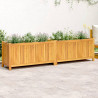 Jardinera con forro madera maciza de acacia 199x38.5x50 cm 1