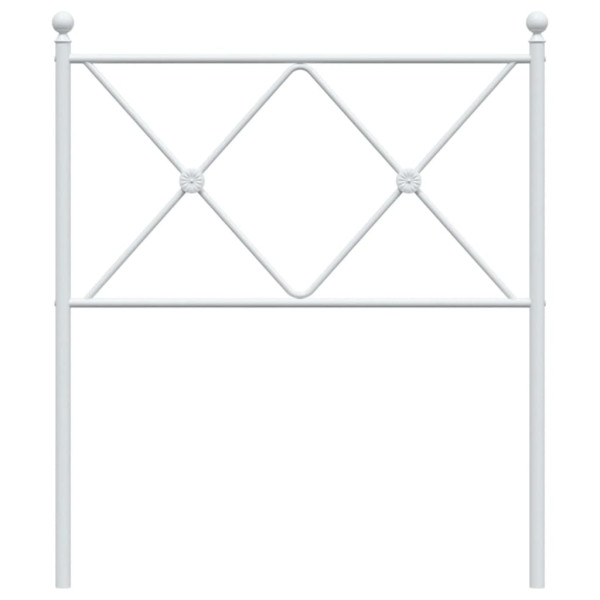 Cabeceira de cama 80 cm metal branco M 4