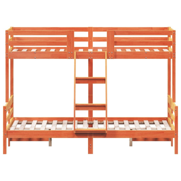 Beliche 90x200/120x200 cm madeira de pinho maciço castanho-mel M 4