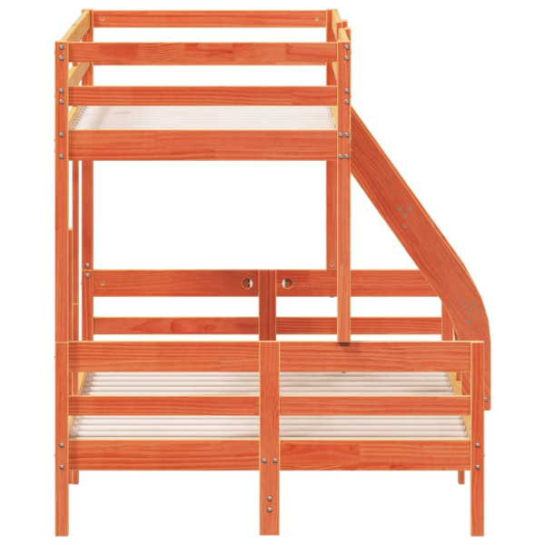 Beliche 90x200/120x200 cm madeira de pinho maciço castanho-mel M 5