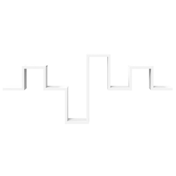 Estantería de pared madera de ingeniería blanco 104.5x10x43 cm M 5