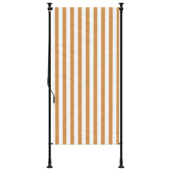 Estore de rolo exterior 100x270 cm tecido/aço laranja e branco M 3