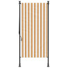 Estore de rolo exterior 100x270 cm tecido/aço laranja e branco 3