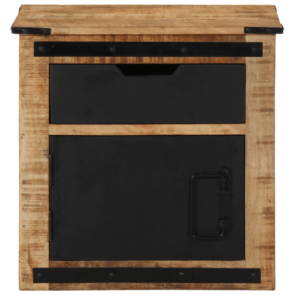 Mesita de noche madera maciza de mango 40x40x45 cm M 3