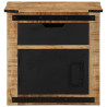 Mesita de noche madera maciza de mango 40x40x45 cm 3