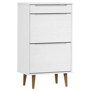 Sapateira MOLDE 59.5x35x103 cm pinho maciço branco H