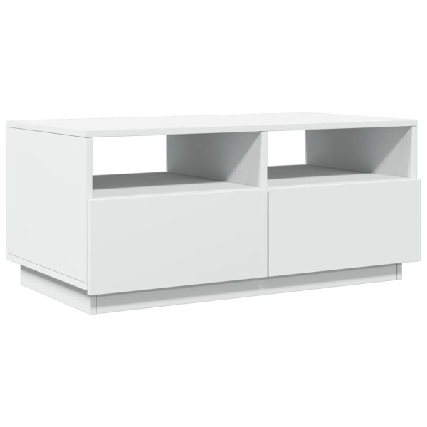 Mesa de centro com luzes LED 90x49x40 cm branco M 3